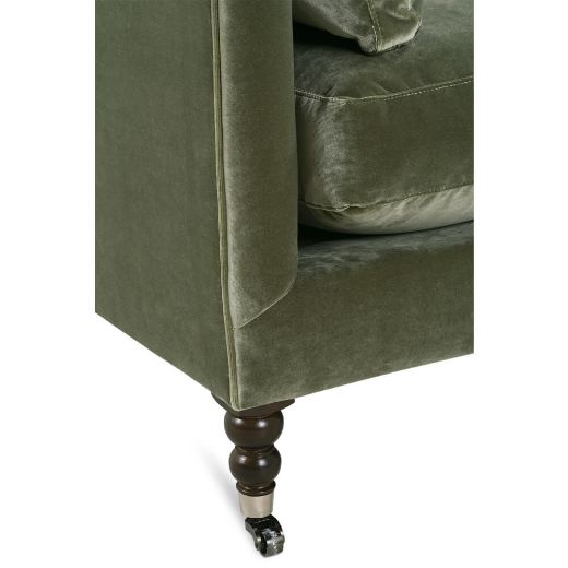 Picture of 90” Quick Ship Madeline Sofa - Antiqued Moss Velvet