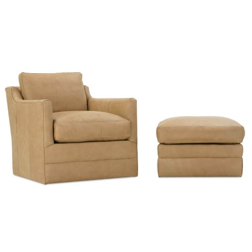 Picture of Butterscotch Madeline Leather Swivel Chair