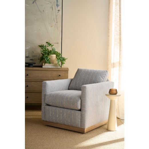 Picture of Quick Ship Allie Swivel - Indigo Kid-proof Stripe