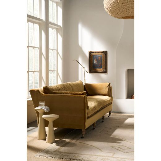 Picture of 90” Quick Ship Madeline Sofa - Antiqued Amber Velvet