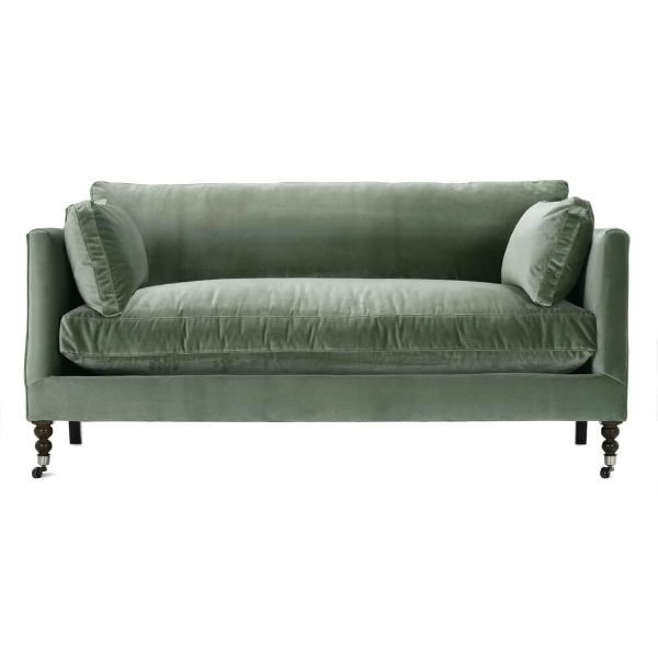 Picture of 71” Madeline Express Sofa - Antiqued Moss Velvet